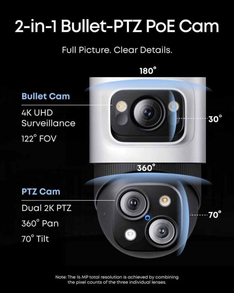 Anker Eufy Security PoE NVR nadzorni sistem S4 (2x eufy E41 + 2x eufy S4)