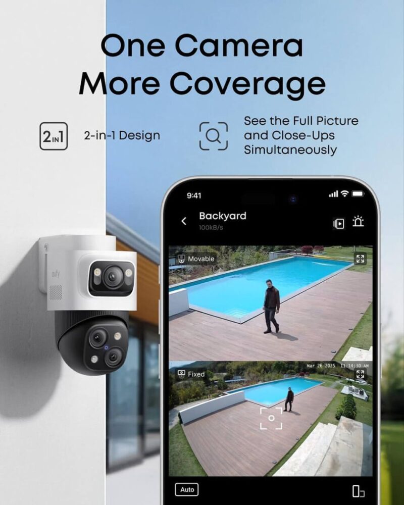 Anker Eufy Security PoE NVR nadzorni sistem S4 (2x eufy E41 + 2x eufy S4)